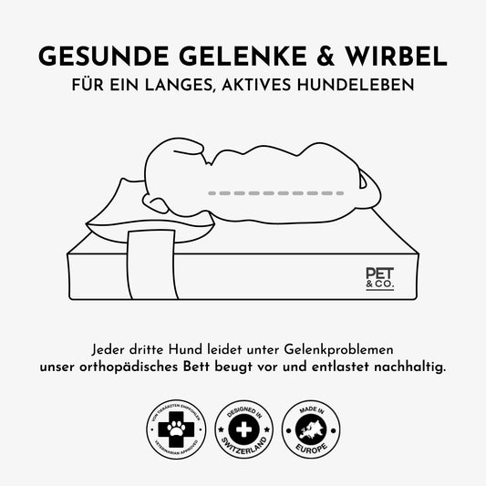 Cordi Luxus-Hundebett in Khaki