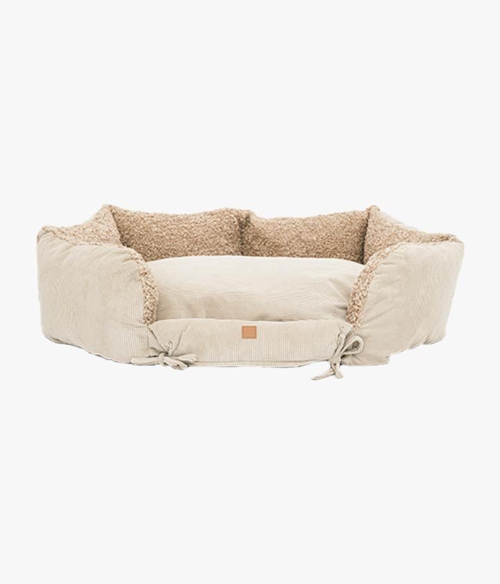 Ronny Cord Double Face – Luxus-Hundebett in Khaki