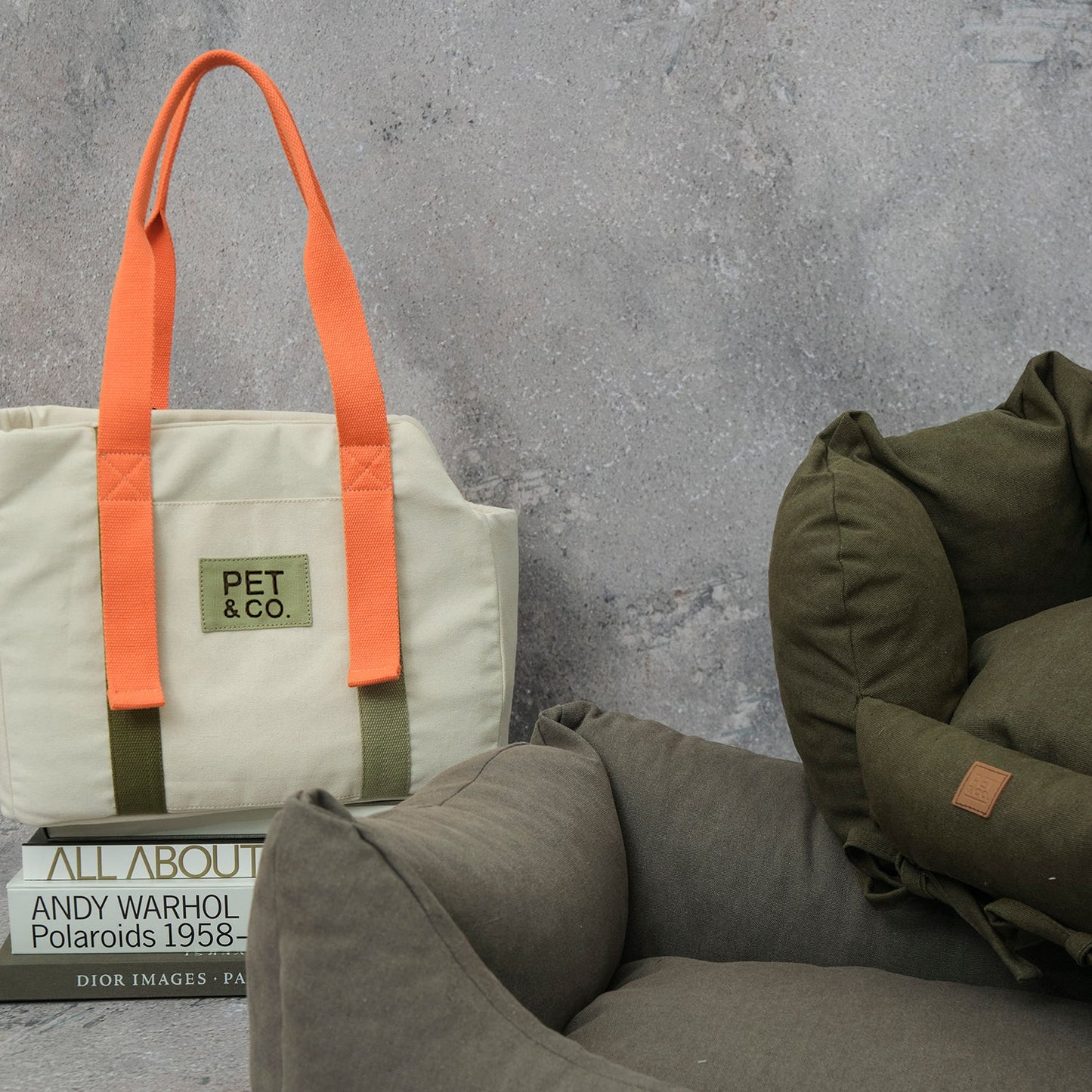 Bruno Canvas - Luxus Hundetasche in Creme