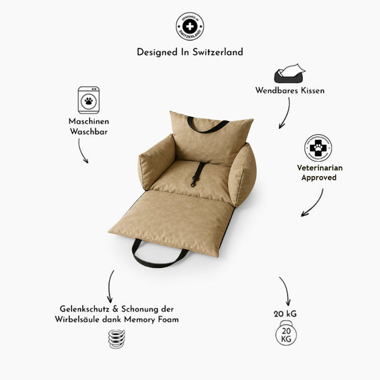 Luxus-Autositz Carlo in Beige