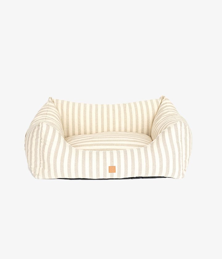 luxury dog bed - kingston striped canvas