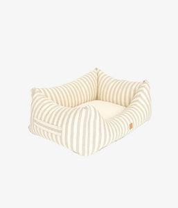 Taupe/white striped - Kingston dog bed