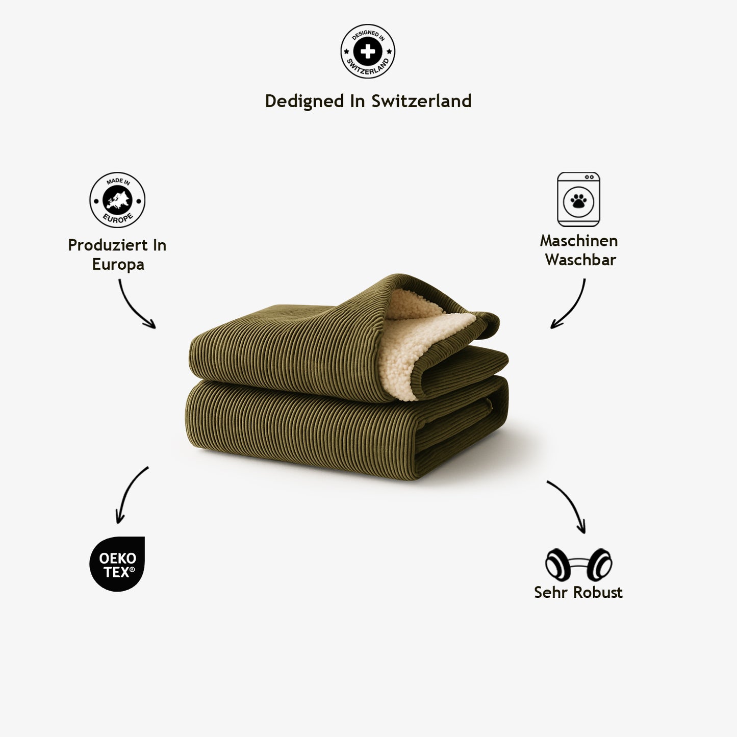 Bezug für Kingston – Cord DF Hundebett