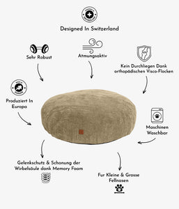 features of modern dog pouf - ROI