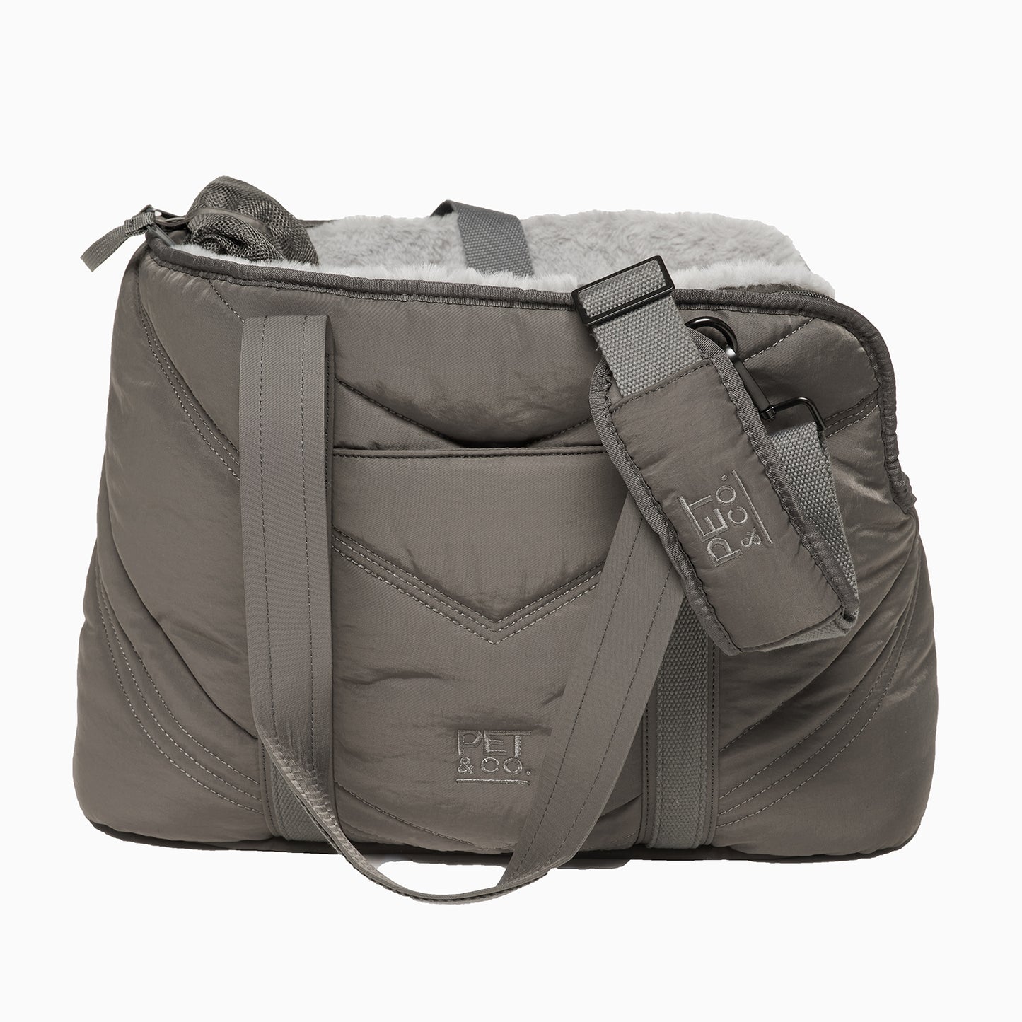 Lola - Luxury Dog  Bag in Anthracite