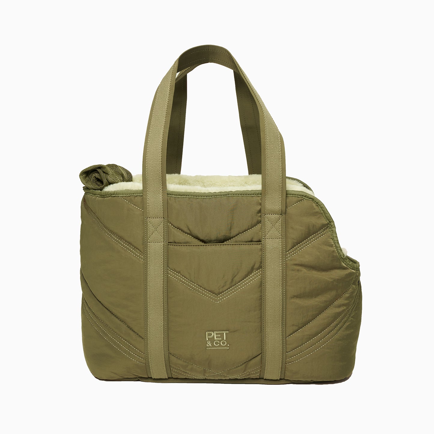 Lola - Luxury Dog  Bag in Dark Olive