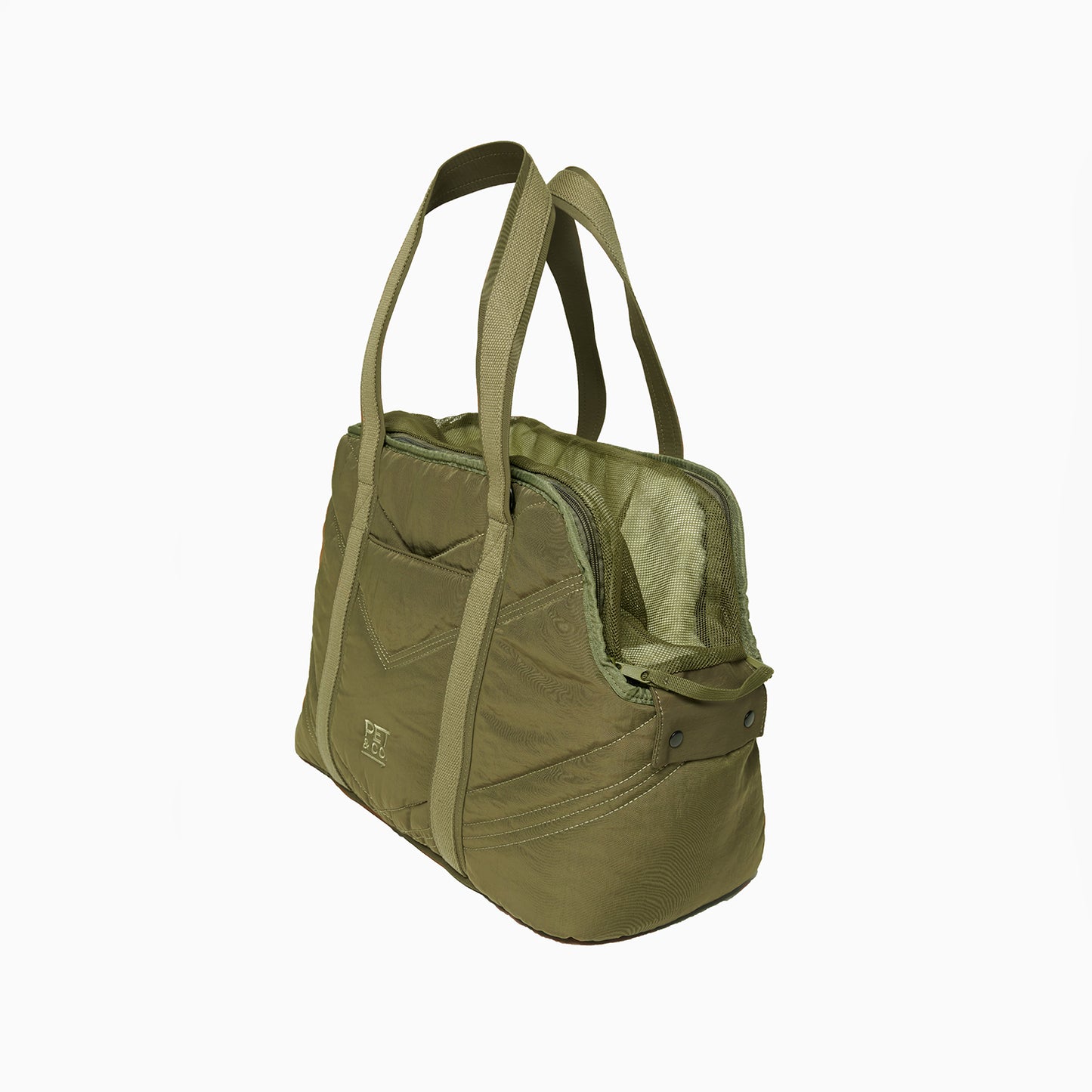 Lola - Luxury Dog  Bag in Dark Olive
