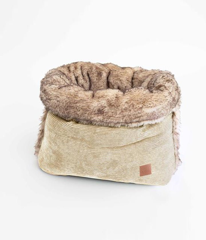 Snuggle Cord Faux Fur - Luxury Dog Bag