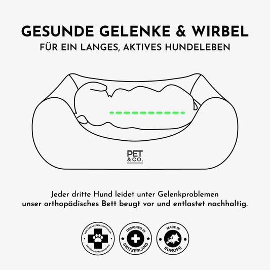 Kingston – Cord Double Face – Luxus-Hundebett in Braun