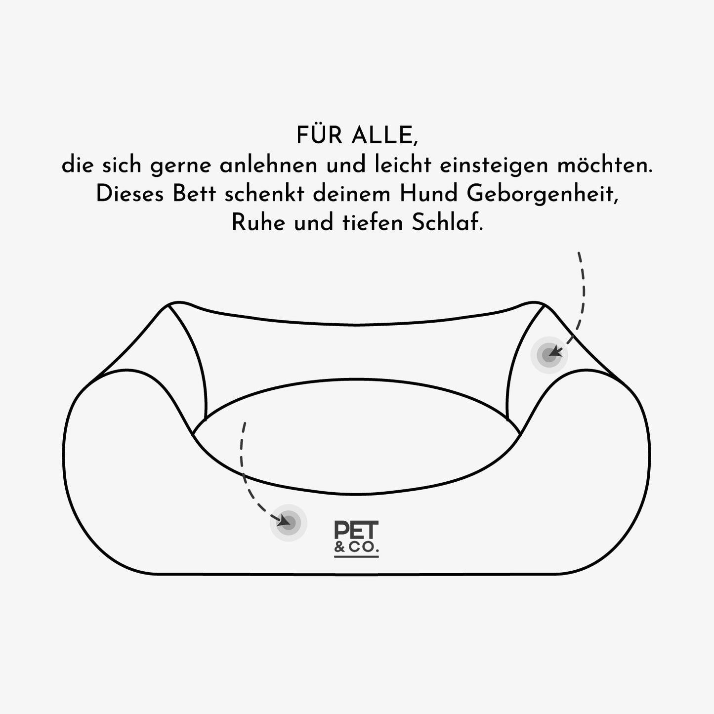 Kingston Bouclé - Luxus-Hundebett in Beige