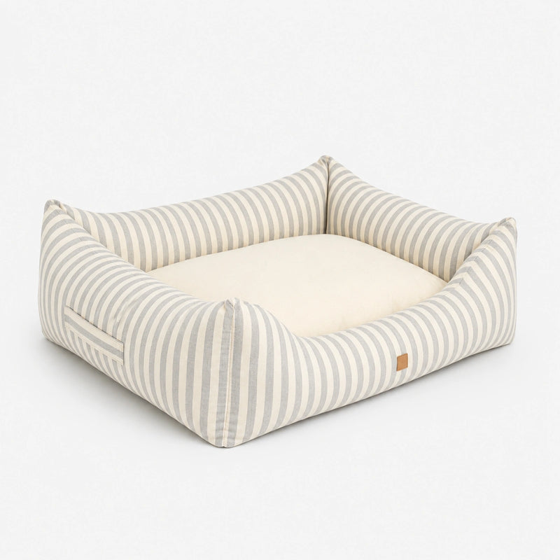 Kingston - Toile rayée - Lit de luxe pour chien