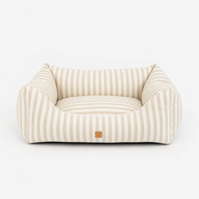 Kingston - Toile rayée - Lit de luxe pour chien