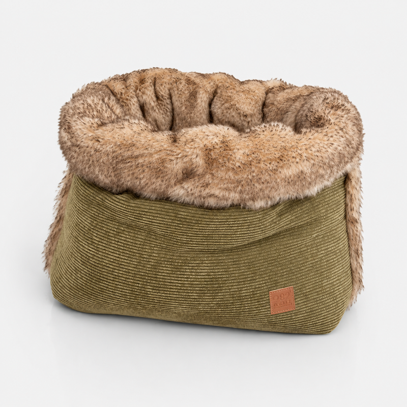 Snuggle Cord Faux Fur - Luxury Dog Bag
