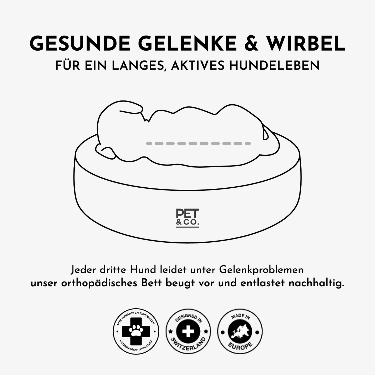 Roi Luxury Dog Bed in Khaki