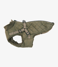 Load image into Gallery viewer, Ruby - Quilted Coat with Harness - Olive
