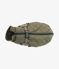 Load image into Gallery viewer, Ruby - Quilted Coat with Harness - Olive
