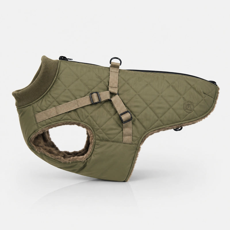 Ruby - Quilted Coat with Harness