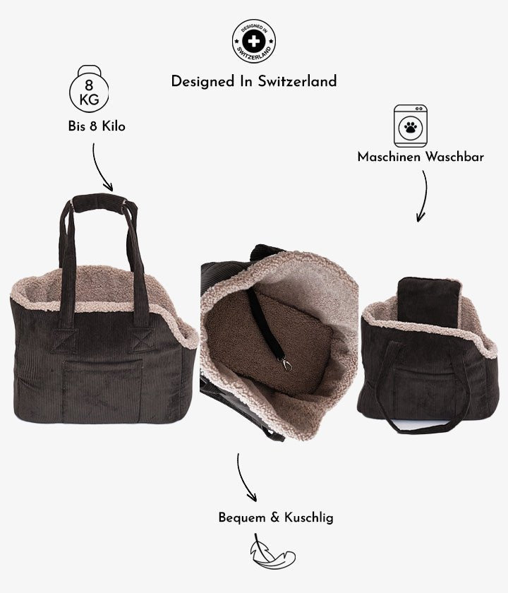 Sac pour chien Nova Cord Anthracite