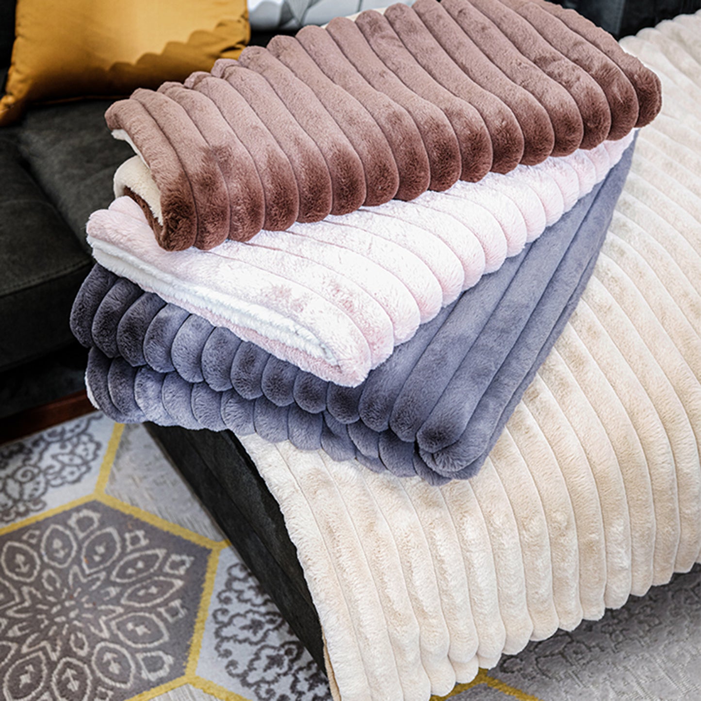 Lazy Luxury Dog Blanket Beige