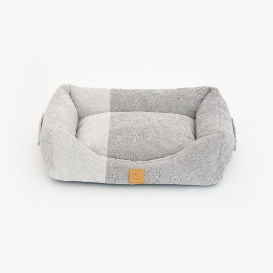 Kingston Contrast – Luxus-Hundebett in Grau