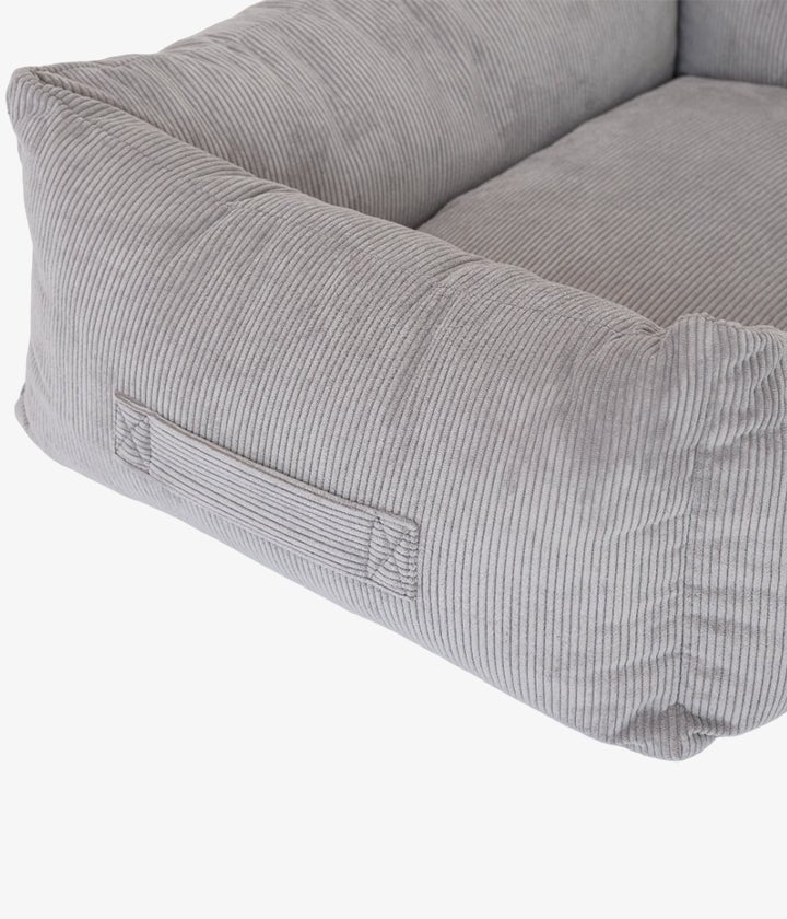 Kingston – Cord Double Face - Luxury Dog Bed in Gray