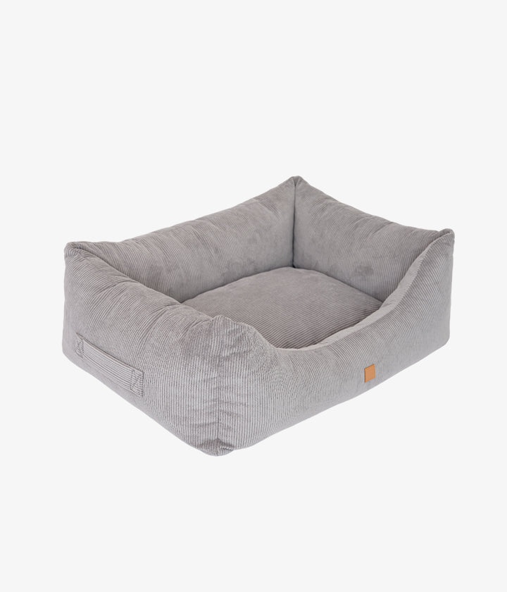 Kingston – Cord Double Face - Luxury Dog Bed in Gray