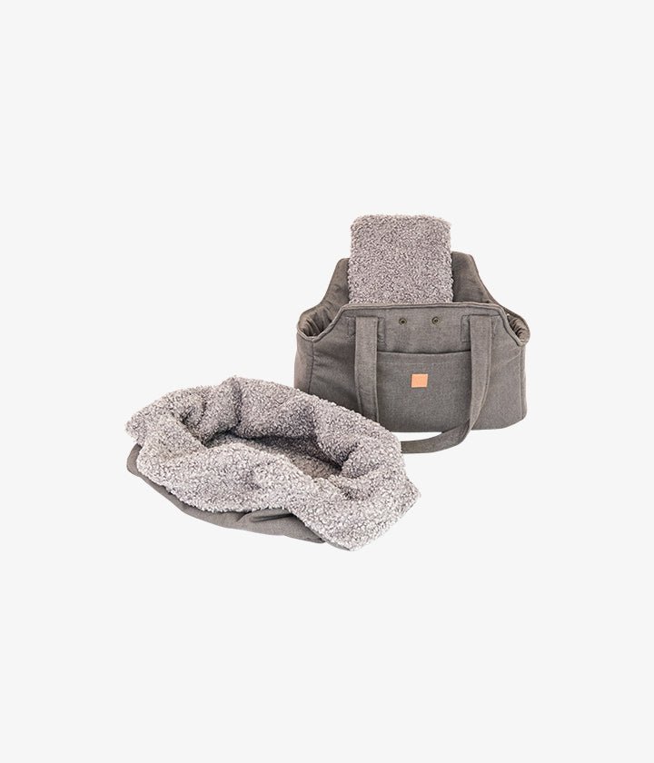 Lucky Canvas - Luxury Dog Bag in Gray