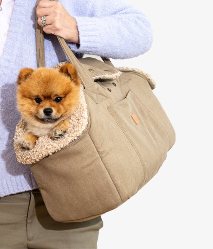 Lucky Canvas - Luxus-Hundetasche in Natur