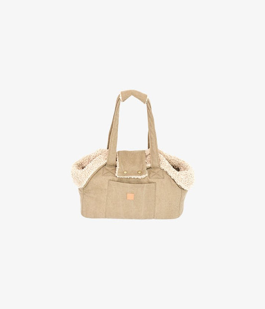 Lucky Canvas - Luxus-Hundetasche in Natur