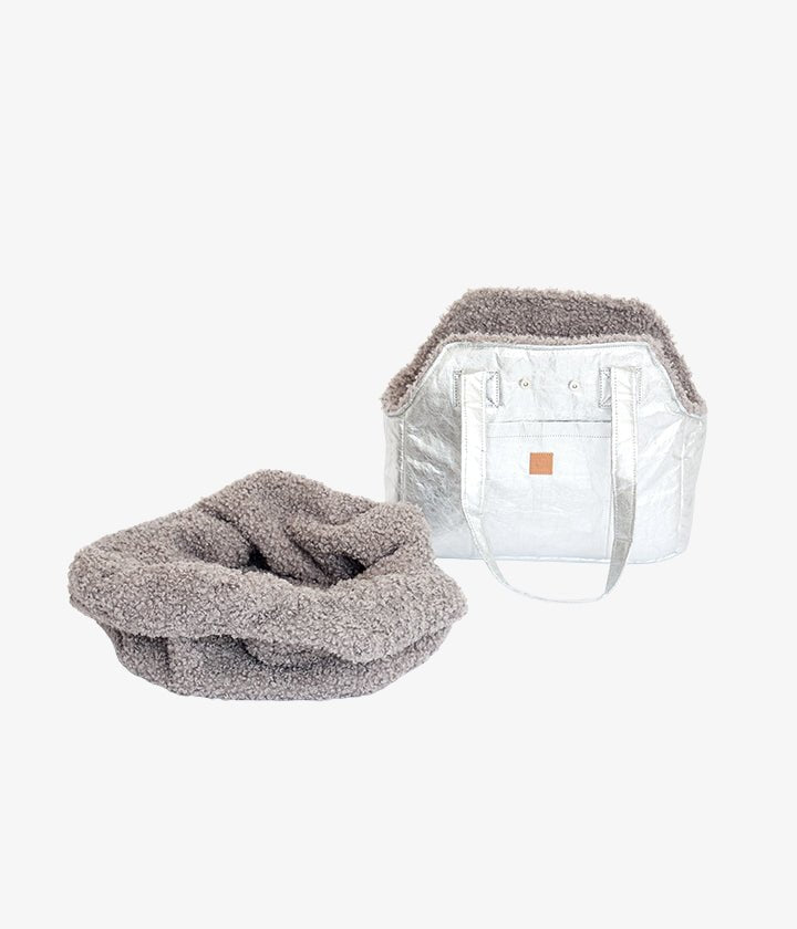 Lucky Paper - Luxury Dog Bag in Silver