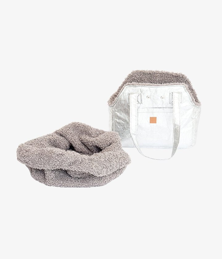 Lucky Paper - Luxury Dog Bag in Silver