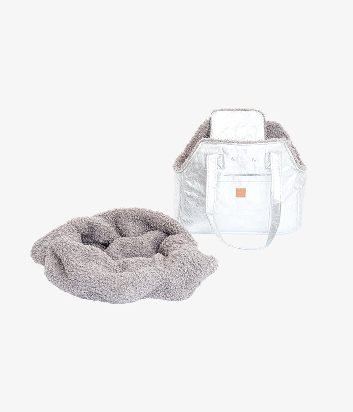 Lucky Paper - Luxury Dog Bag in Silver