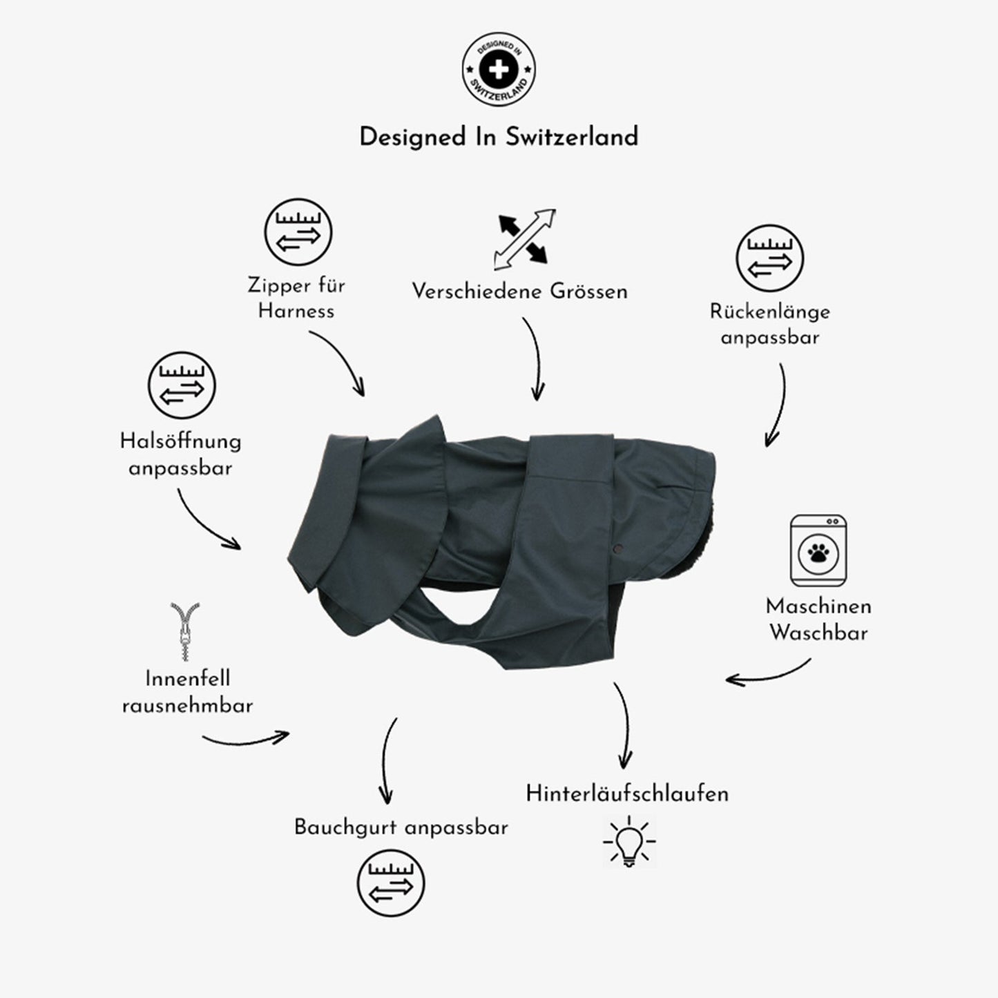 Milo - Rain Coat - Black