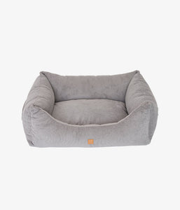 grey designer dog bed