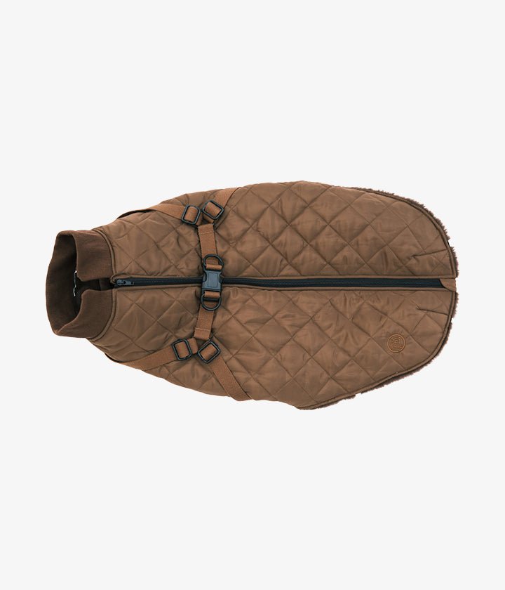 Ruby - Wattierter Mantel mit Geschirr - Brown