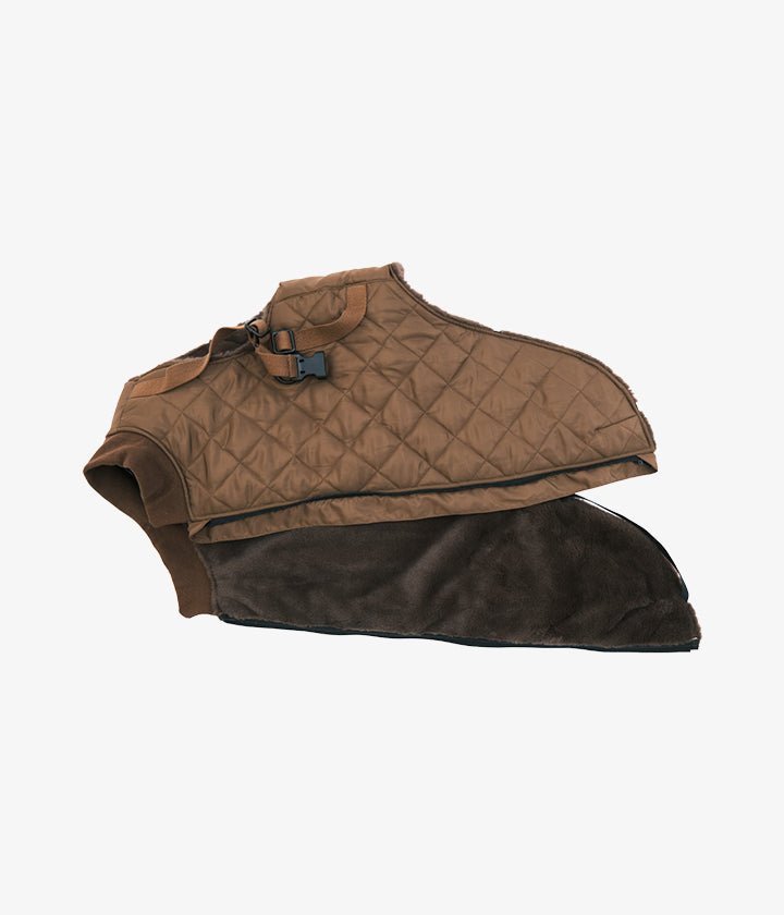 Ruby - Wattierter Mantel mit Geschirr - Brown