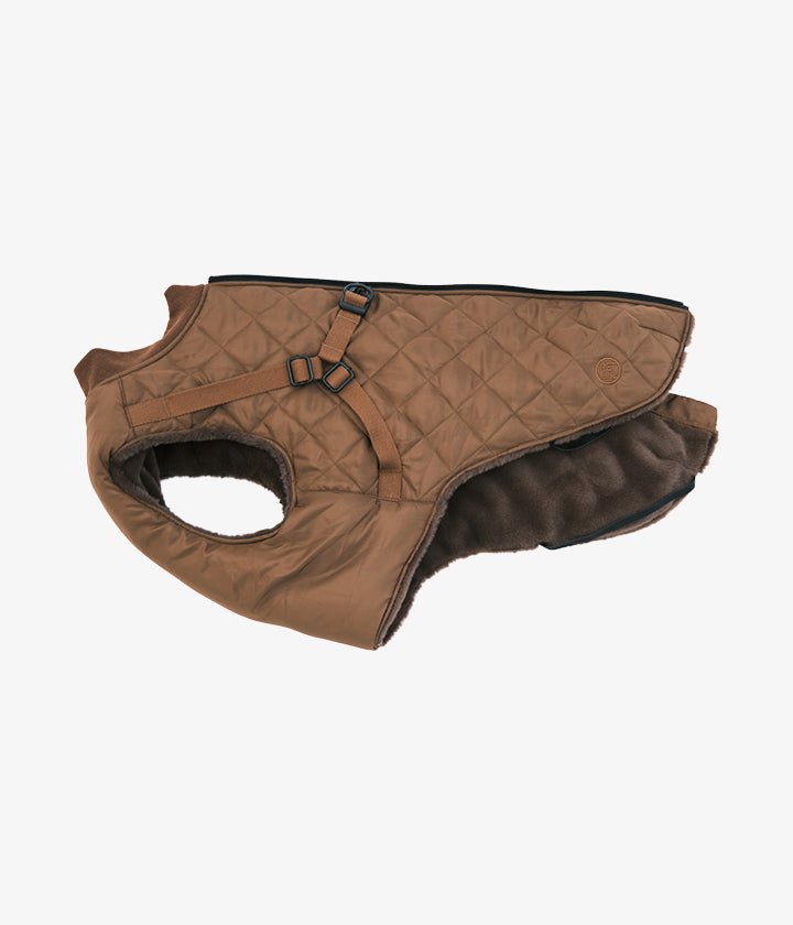Ruby - Wattierter Mantel mit Geschirr - Brown