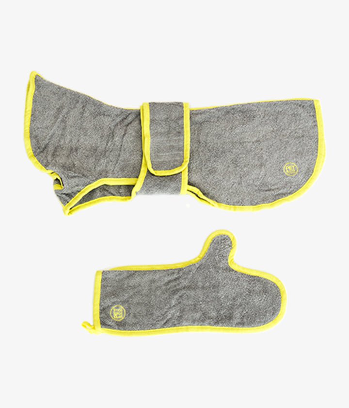 Wrappy Set - Ensemble de bain et gant pour chien - Gris