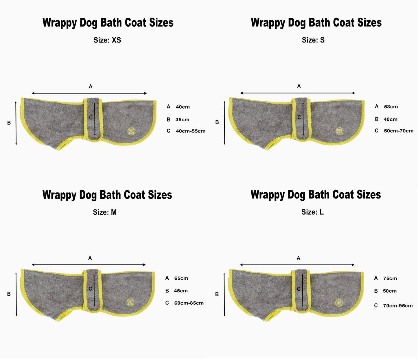 Wrappy Set - Ensemble de bain et gant pour chien - Gris