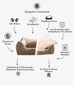 features of designer dog bed