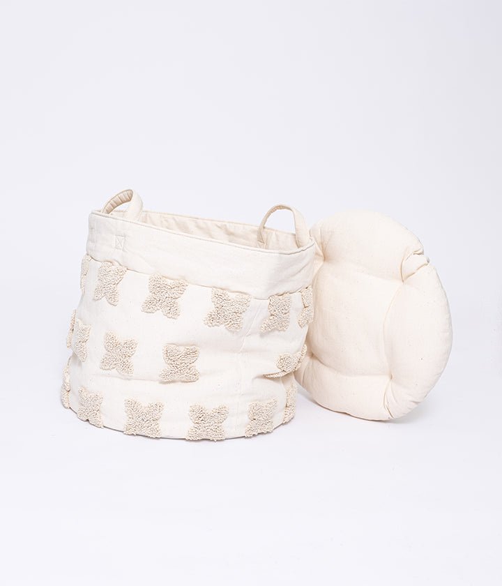 creme louis flowers - pet basket