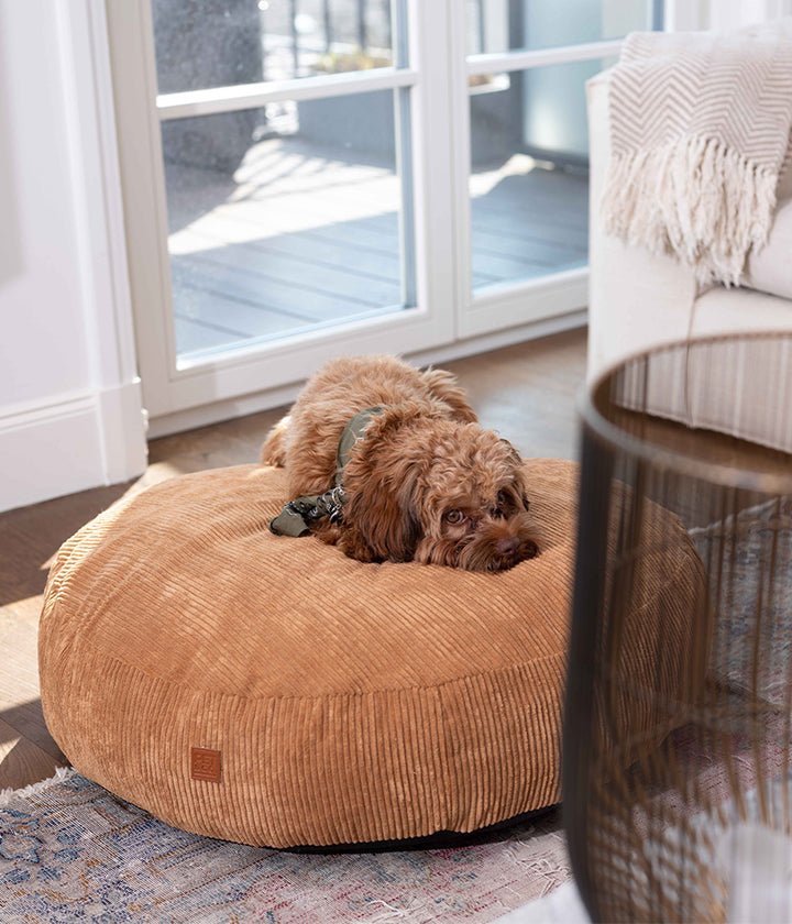 Dusky Pink dog pouf