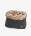Snuggle Cord (Faux Fur) - Charcoal Dog Bed