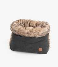 Load image into Gallery viewer, Snuggle Cord (Faux Fur) - Charcoal Dog Bed
