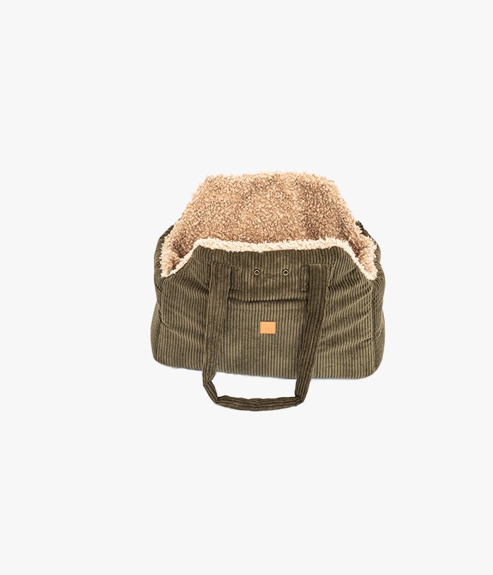 Lucky - Luxus-Hundetasche in Khaki
