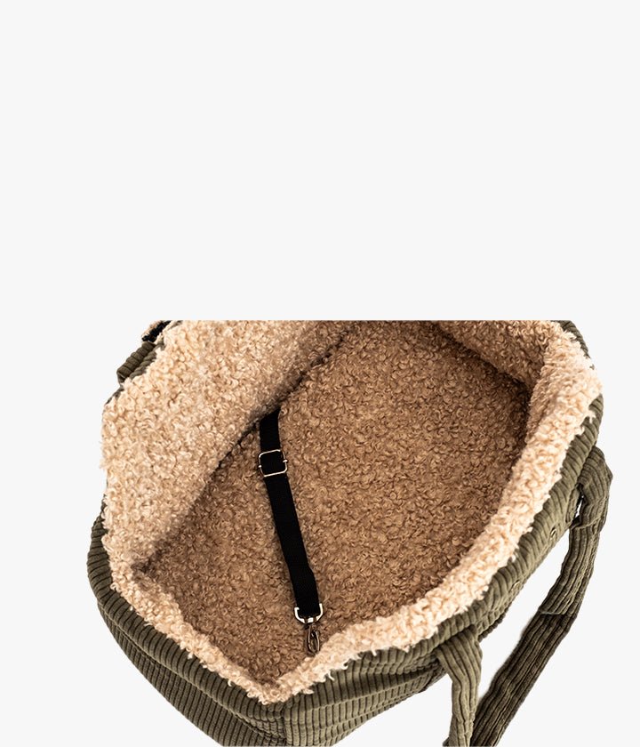 Lucky - Luxus-Hundetasche in Khaki