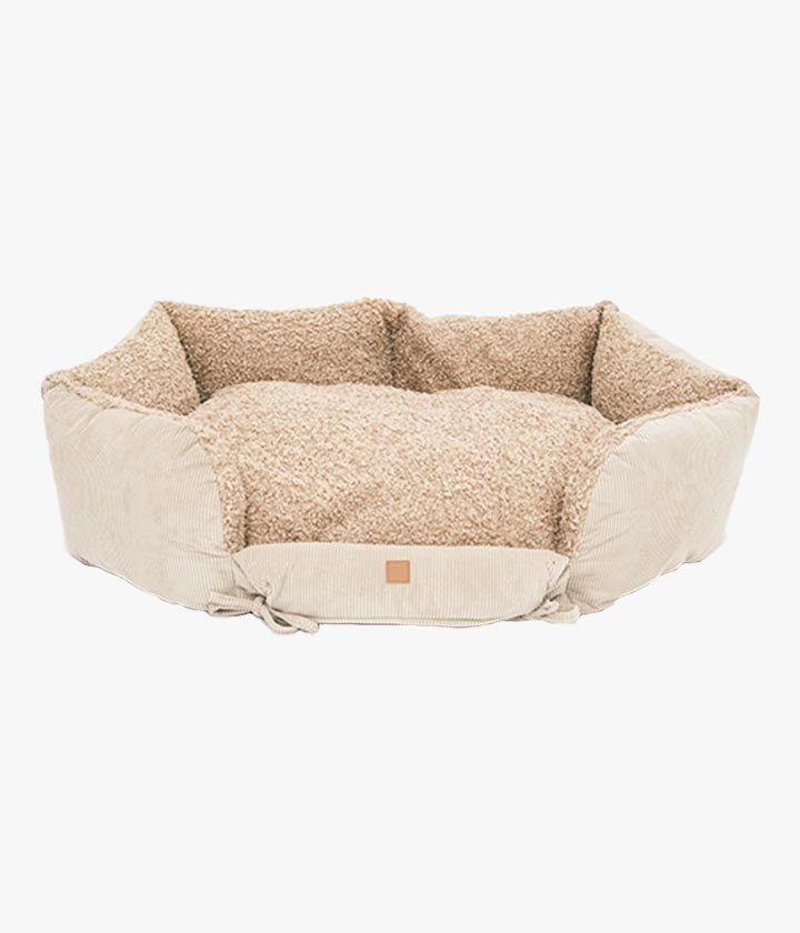Ronny Cord Double Face - Luxury Dog Bed in Sand