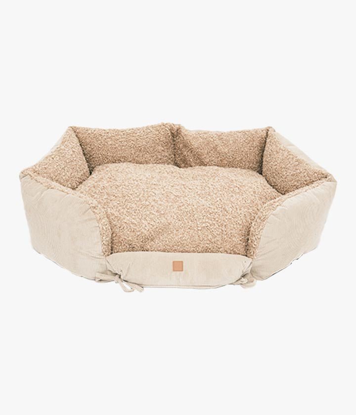 Ronny Cord Double Face - Luxury Dog Bed in Sand