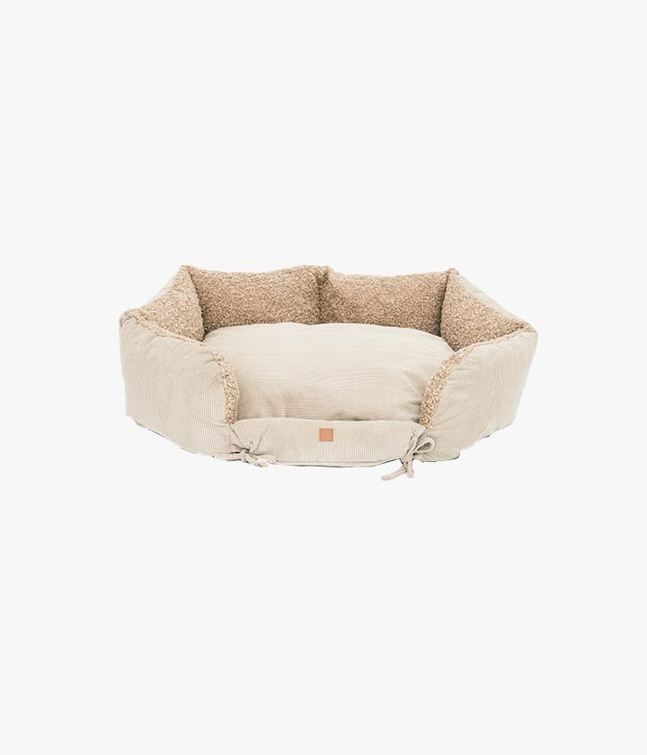 Ronny Cord Double Face - Luxury Dog Bed in Sand