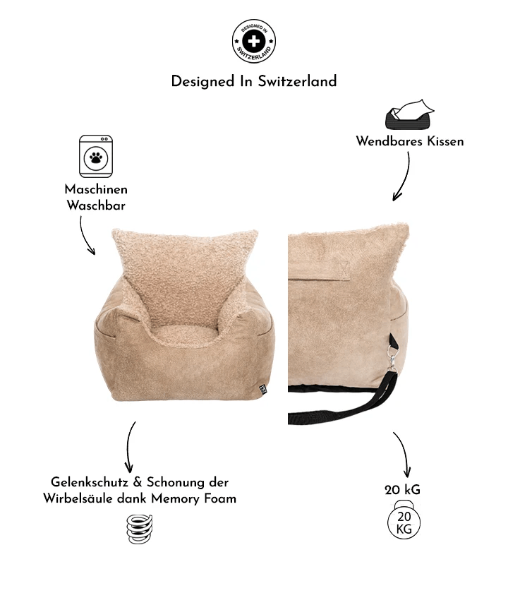 Harry Faux Luxus-Autositz in Schwarz